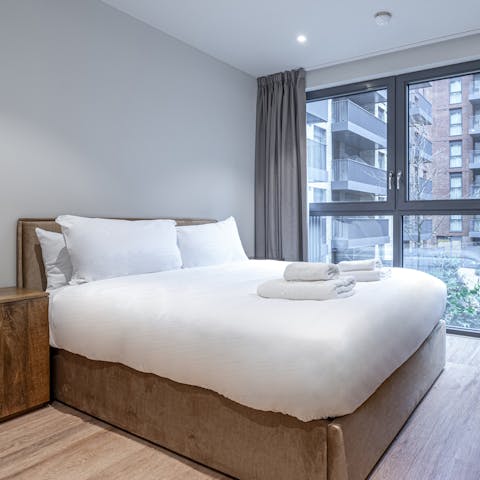 Rest up for a London adventure in the bedrooms