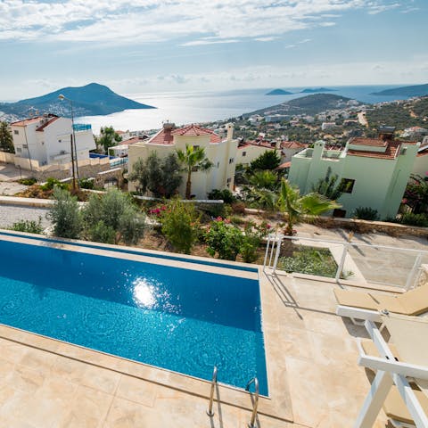 Enjoy a refreshing dip in your private pool