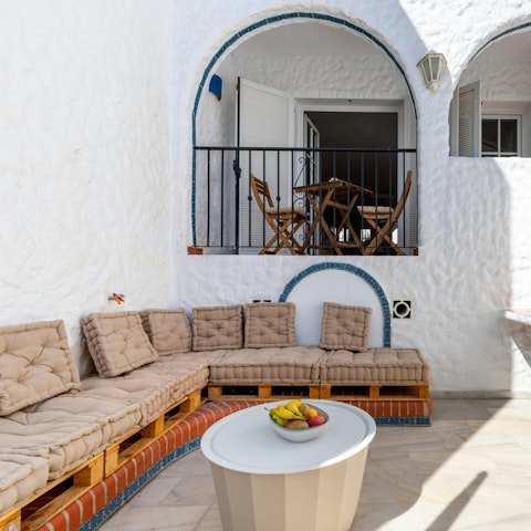 Unwind on the private terrace after a day of exploring