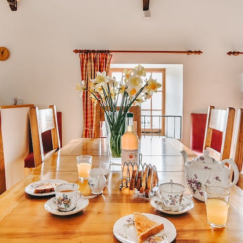 Enjoy some of the goodies provided by your hosts for breakfast