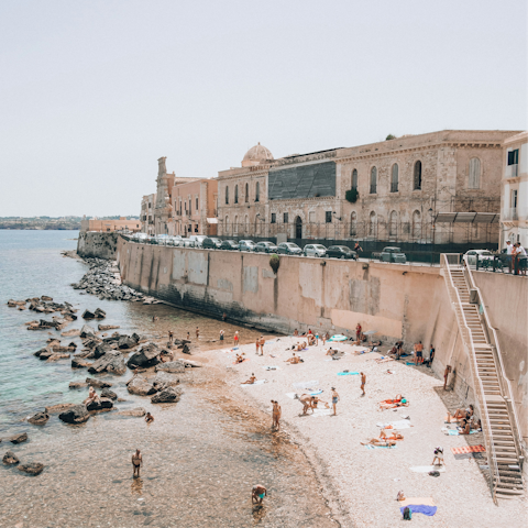 Head down to the seafront, a short walk away