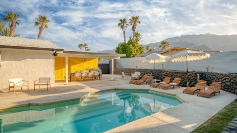 Swim with the San Jacinto mountains as your backdrop