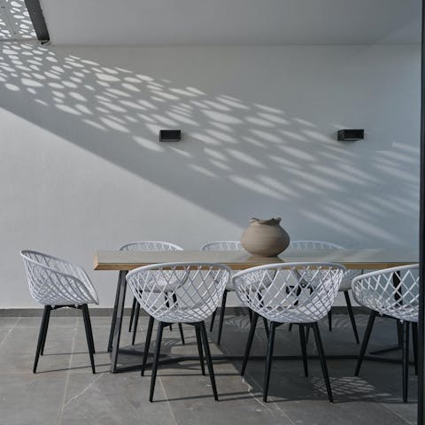 Come together on the terrace to share special meals