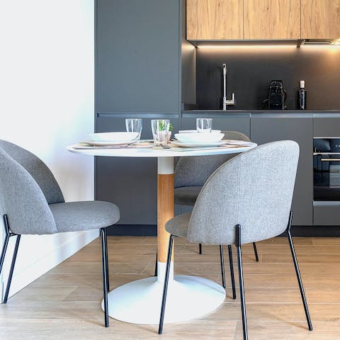 Serve up some Spanish delights at the dining area