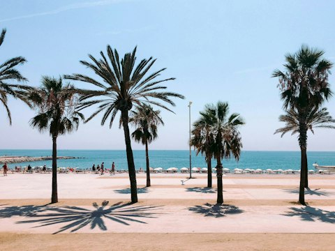 Spend hot afternoons on Barceloneta Beach