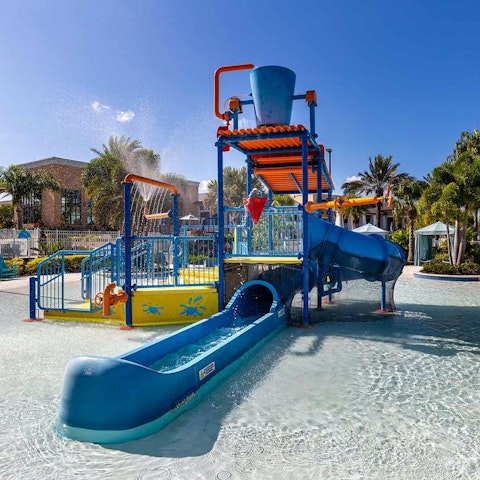 Enjoy the resort's amenities including a splash park for the kids