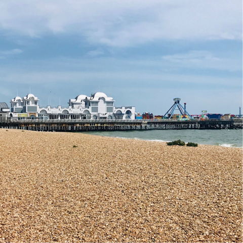 Take a walk down to the beach, five minutes away