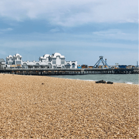 Take a walk down to the beach, five minutes away