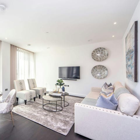 Make yourself at home in the bright living space