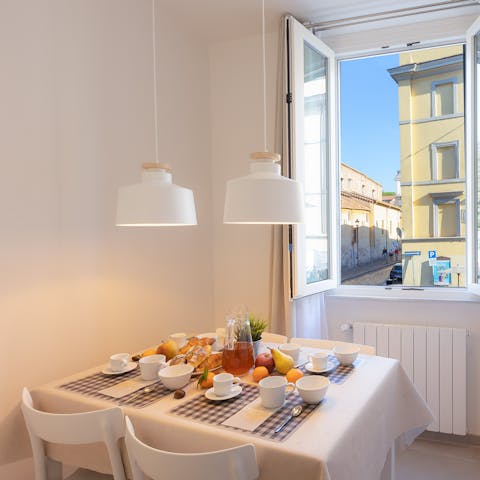Fuel up for a busy day with a breakfast of Italian pastries and espresso