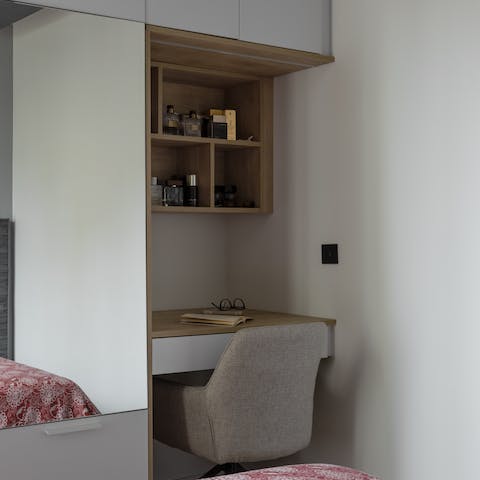 Keep one eye on work at the cosy office space