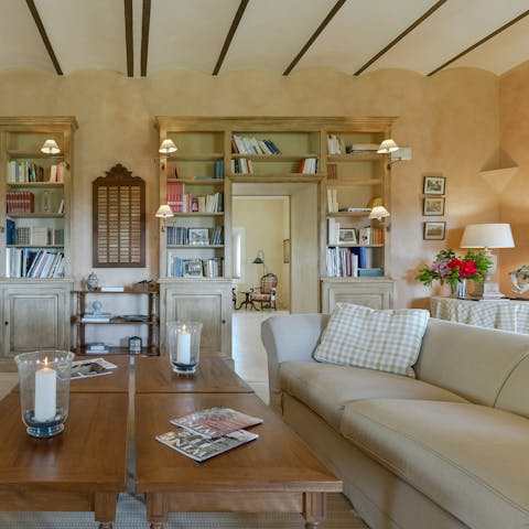 Cosy up with a book in the chic living area