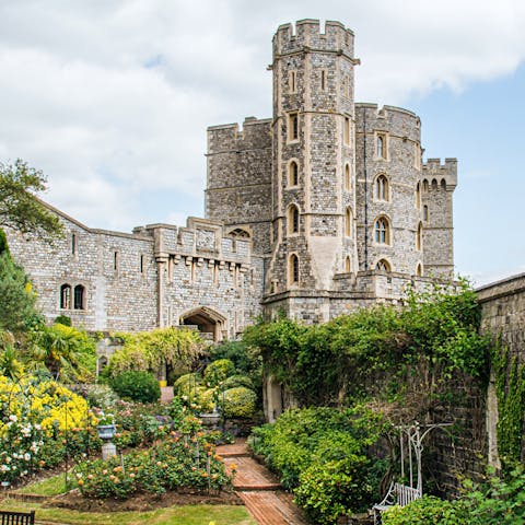 Visit Windsor Castle, a Royal home and fortress for over 900 years – the largest occupied castle in the world is just under five miles away