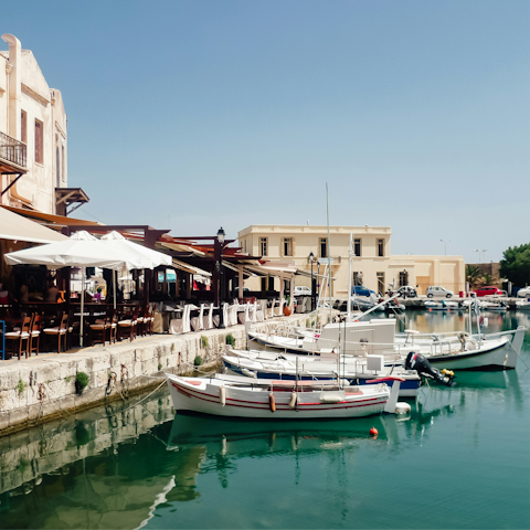 Stay in the heart of historic harbour town Rethymno