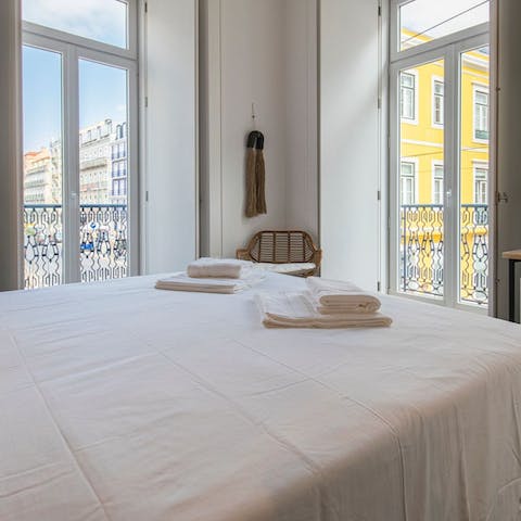 Sip you morning coffee in bed as the city springs to life