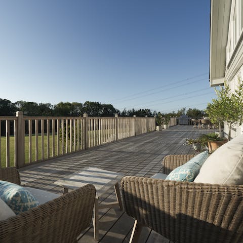 Enjoy your morning coffee on the deck