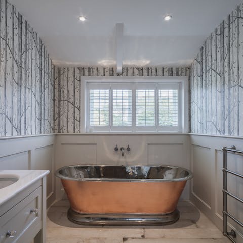 Soak in the beautiful roll-top bath