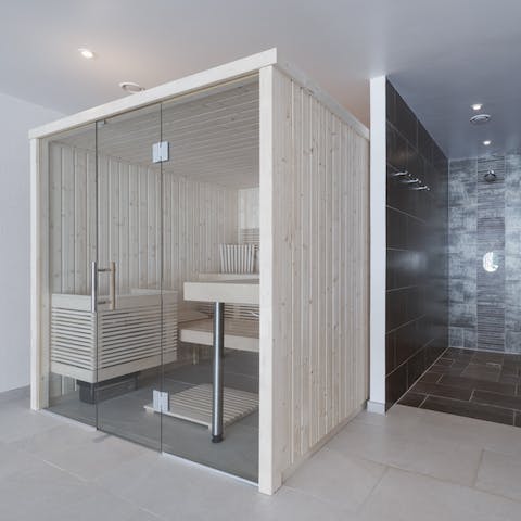 Spend some downtime in the sauna
