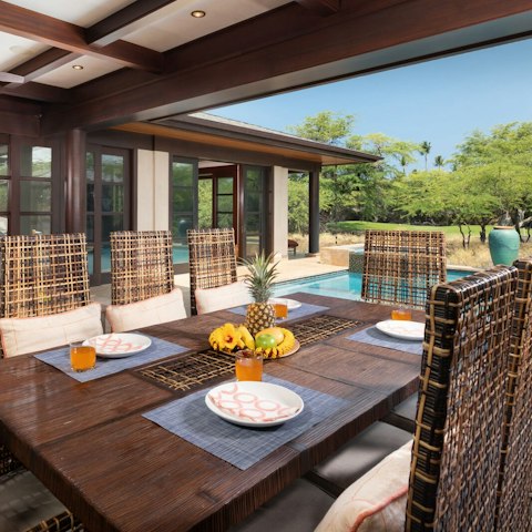 Tuck into a poke bowl for lunch on the private terrace