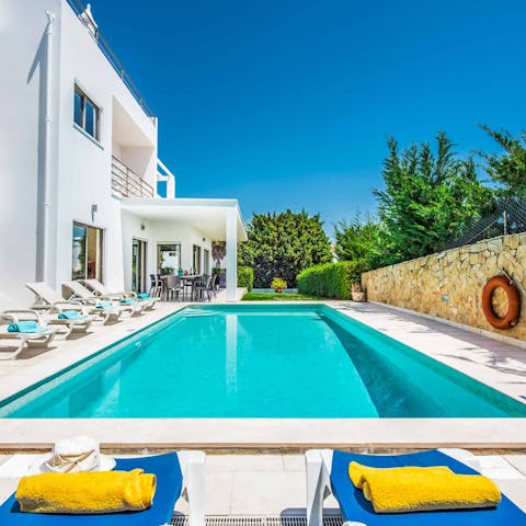 Cool off with a few lengths in the private pool