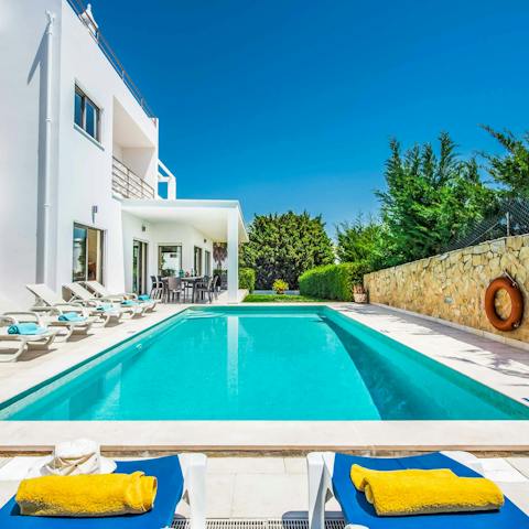 Cool off with a few lengths in the private pool