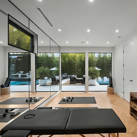 Keep up your fitness regime in the home gym while away in California