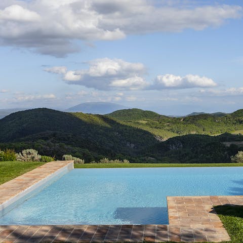 Have your morning dip by magical landscapes