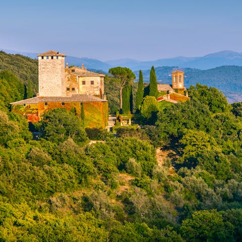 Live in a medieval watchtower on a sprawling estate