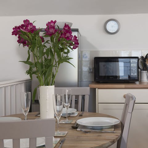 Tuck into some fish and chips and the dining table