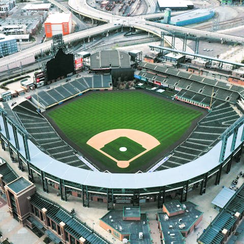 Catch a ballgame at Coors Field, just over five minutes' drive away
