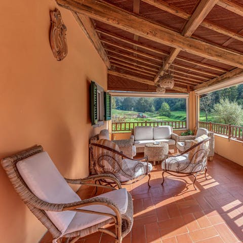 Sip lemonade on the pretty porch