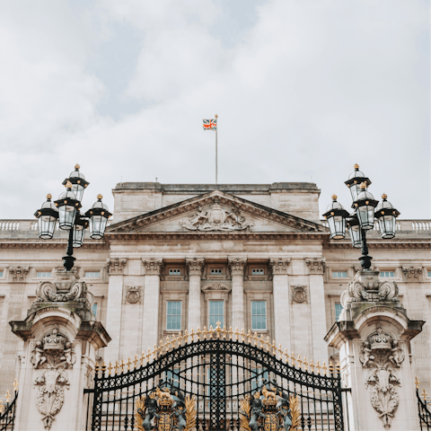 Visit Buckingham Palace, a twenty-five-minute stroll away