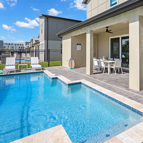 Spend a restful day by the private pool