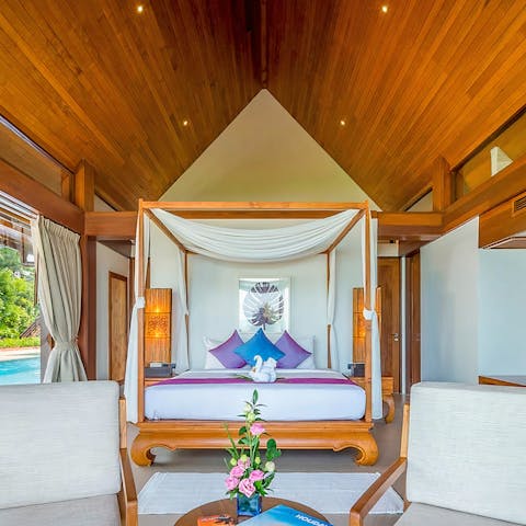 Wake up in one of the plush bedrooms, feeling like royalty
