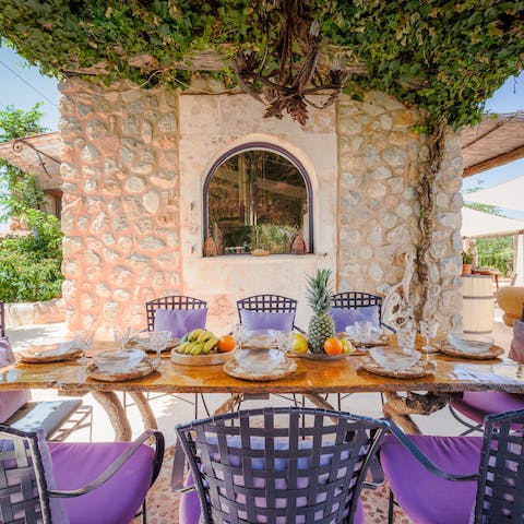 Come together for a tasty supper on the terrace