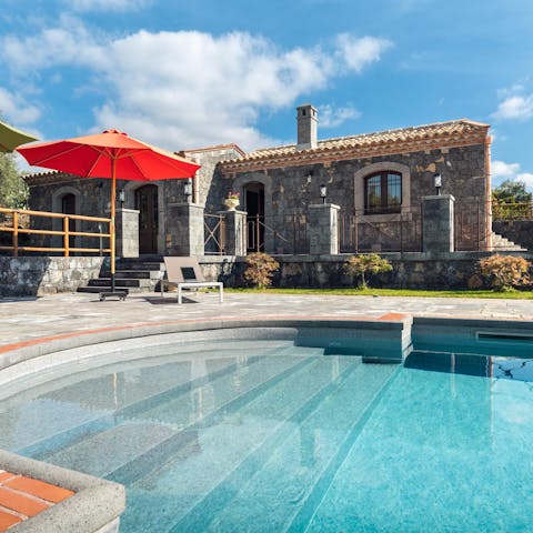 Soak up the sunshine by the pool