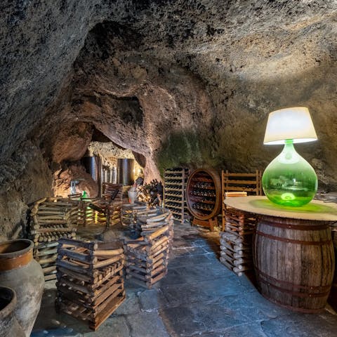 Taste the region's wine in the rock-hewn cellar
