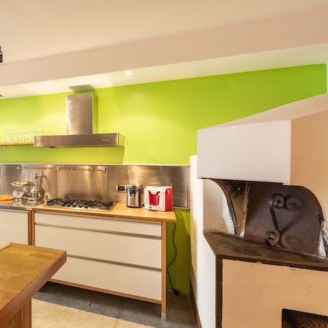 Whip up your own, homemade treats in the stone pizza oven