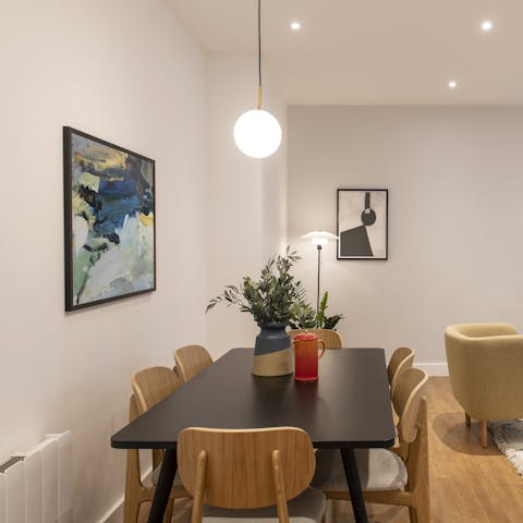 Set the table ready for a home-cooked breakfast rustled up in your kitcenette