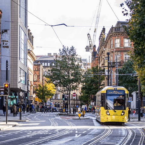 Take a stroll through Manchester's city centre to the ultra-cool Northern Quarter, a five-minute walk away