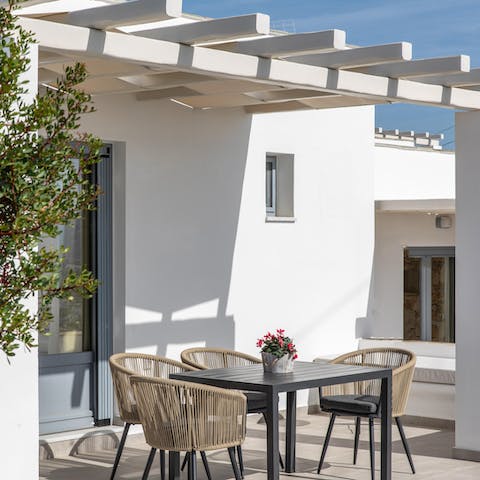 Look forward to eating breakfast on the terrace in the sunshine