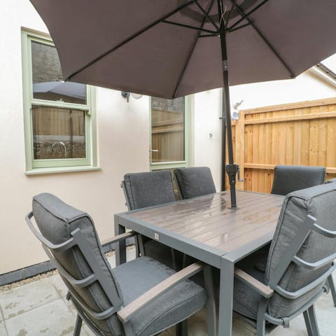 Gather on the patio for sundowners in the fresh air
