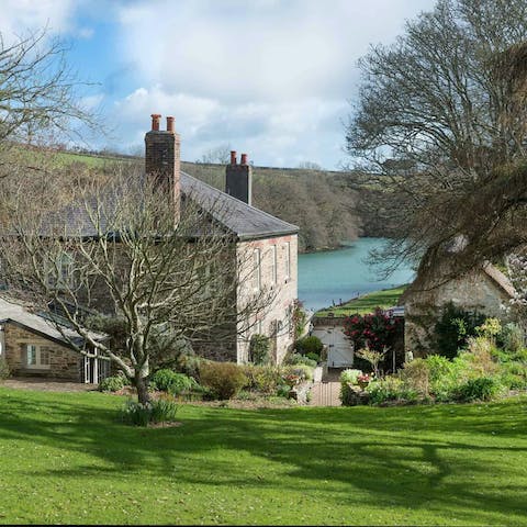Launch onto Batson Creek from the home's private mooring