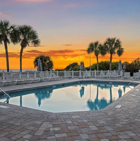 Enjoy a dip in the community pool on a humid afternoon