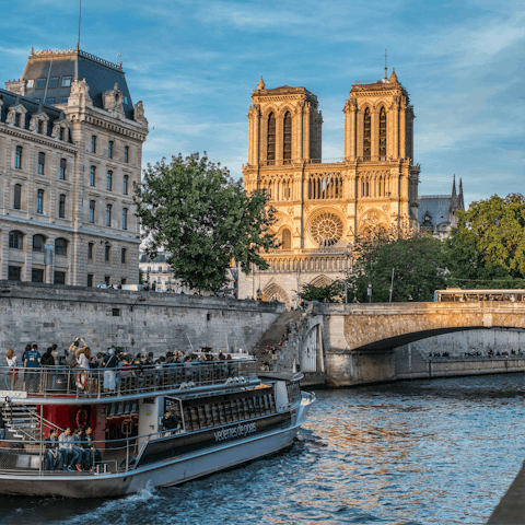 Stay in Saint Michel, a short walk from Notre Dame