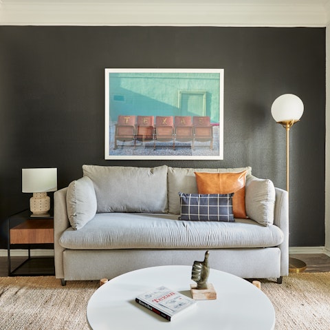 Kick back in your stylish living room after a day of Austin sightseeing