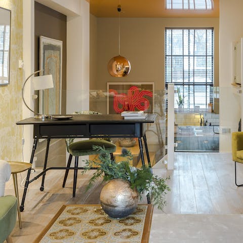 Power through work in the stylish desk space