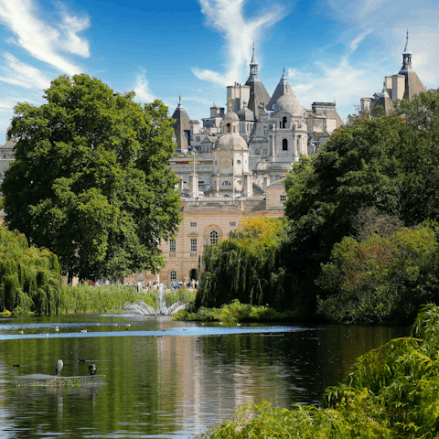 Enjoy a stroll around Hyde Park – just a four-minute walk away