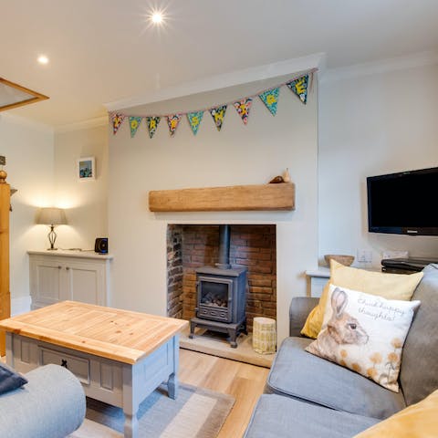 Get your glow on beside the fire