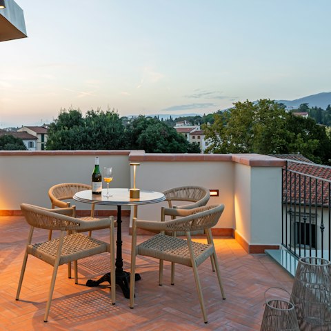 Sip Chianti on the shared balcony or enjoy the peace and quiet of your private terrace